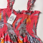 Patrons of Peace  Women's Boho Style Floral Tropical Print Blouse Sz L Photo 8