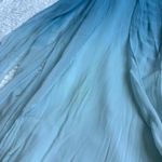 BCBGMAXAZRIA RARE Vintage 90s Y2K Silk Formal Gown ASO Phoebe Friends Ombré Blue Photo 16
