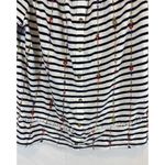 Lucky Brand Striped Embroidered Off Shoulder Top Size Medium Photo 3
