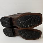 Noble Outfitters Stylish Brown Leather Ankle Boots with Embroidered Accents Size 9 Photo 5