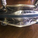 Karam Handbags Inc. Genuine Leather Vintage Metallic Patchwork Handbag Gold Photo 8