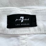 7 For All Mankind NWT  Distressed High-Waist Crop Straight Button Fly in White 32 Photo 10