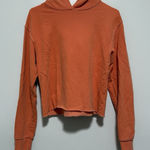 perfectwhitetee Orange Cash Cut off Hoodie Cotton Sweatshirt Size XS Photo 0