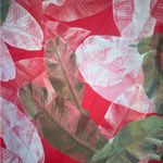 Tahari Sleeveless Tank Top Blouse Size Large Tropical Banana Leaf Print Vibrant Photo 5