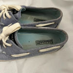 Sperry ‎ Bahama blue sequin boat shoes Photo 4