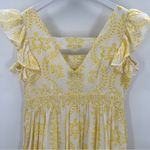 Monsoon  and Beyond Sofia Dress Yellow Floral Sleeveless Midi Dress Women’s Large Photo 8