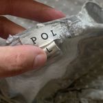 POL sheer swiss dot gray pom tunic cover up top, size large Photo 3