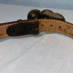 Western Brown Leather Monogrammed “Regina” Belt DBL Heart With Roses Buckle Sm Photo 5