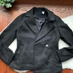 H&M Black Casual Double Breasted Collar Peacoat 0 Photo 0