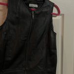 Stephanie Andrews Black Leather Vest Size M Photo 1