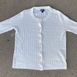 Lands’ End Women’s  Off White Cardigan L 14-16 Photo 0