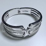 Lauren Napier Silver Plated Boho Chunky Hinged Cuff Bracelet Photo 0