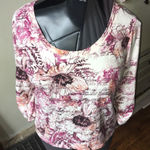 Chico's Chico’s 1 scoop neck floral knit blouse Photo 0