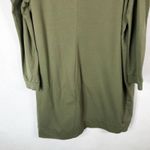Torrid Plus Size 2X Olive Green Ruffled Knit Sweatshirt Dress Cold Shoulder 914 Photo 4