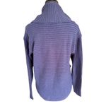 Jason Maxwell  Navy Ribbed Cowl Neck Sweater Button Detail Size Small Photo 3