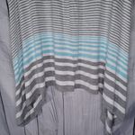 Max Studio  Striped Sleeveless Top - Gray and Blue Photo 10