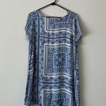 Olivaceous Blue Bandana Print Dress Photo 1