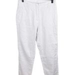 Poetry NEW Slim-Leg Trousers Stretch Linen Cotton Ice White UD12 Women's Size 6 Photo 0