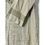 Faded Glory  Green Crochet Lace Beaded Tunic Top Blouse 1X(16W) Bohemian Casual Photo 4