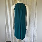 BCX  Juniors Scalloped Crepe Evergreen Halter Dress Professional Career XL Photo 3