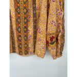 Anthropologie Maeve Goldie Embroidered Cross Stitch Yellow Blouse Size US 0 Boho Photo 5