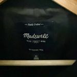 Madewell  | Green Black City Grid Cocoon Coat Faux Leather Trim Wool Zip | 12 Photo 4