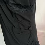 Coldwater Creek • Black Lace Trim Crossover Ruched Blouse Photo 2