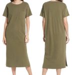 Madewell  Oversized Pocket 100% Cotton T-Shirt Dress in Kale Green Size XS Photo 1