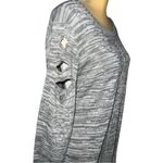 Ashley Stewart  peekaboo sleeved flared hem gray sweater! Photo 1