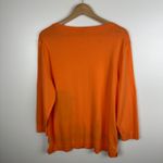 Talbots  Beach Sweater Sz XL Orange Cotton Tropical Nautical Palm Tree Summer‎ Photo 2