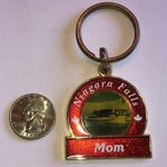 Niagara Falls Red Enamel Gold Tone Mom Keychain Photo 2
