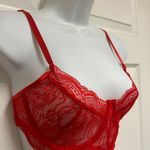 SheIn Red Lace Love Gothic Bodysuit Photo 4