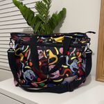 LeSportsac  rare RYAN baby tote carryon monkey printed bag shoulder crossbody Photo 1