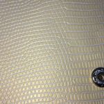 IPSY Glam Bag Make Up Bag in Pale Gold Embossed Snake w/White Background Photo 4