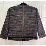 Rachel Roy genuine leather and boucle zip front blazer 6 Photo 5
