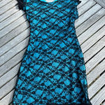Planet Gold  blue black lace dress nwt size large Whimsygoth fall date‎ night Photo 0