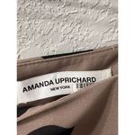 Amanda Uprichard  Polka Dot Walsh‎ Dress Medium Tan Black Sheer Puff Long Sleeves Photo 2