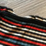 Timing Stripped Off Shoulder Colorful Crop Top Size Large Photo 7