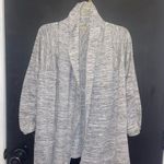 Athleta Gray Open Drape Front Cardigan quarter Sleeve Women Size medium Photo 3