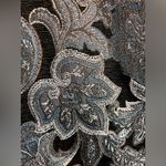 Dress Barn Brocade Black Blue Gray Paisley Blazer Plus 3X button front unlined Photo 11