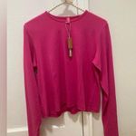 SKIMS Size 2X Cropped Long Sleeve T-Shirt Top AP-LGS-1370 Raspberry Shirt NWT Photo 1