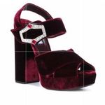 Prada purple velvet platform sandals, made in Italy size 37.5 Photo 3