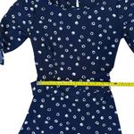 Talbots  Women's Navy Polka Dot A-Line Midi Dress Size S Casual Photo 5