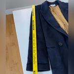 Vintage Ashley Scott Petites Navy Blue 100% Wool Long Dress Car Coat Size Medium Photo 9