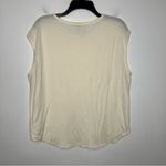 Varley off white ribbed tank top rounded hem sleeveless tank basics womens large Photo 4