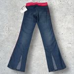 Vtg Y2K Ecko Red Deadstock Low Rise Split Flare‎ Jeans Embroidered Patch Sz 3 Blue Photo 2