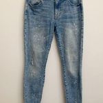 CAbi Cinch Skinny Paint Splatter Jeans Style 5492 Size 4 Photo 0