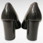 Alfani -Edyth Black Stacked Heel Retro Style with White Stitching, Size 8M Photo 5