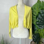 CAbi • #698 Yellow Long Sleeve Button Front Crop Knit Cardigan Sweater Photo 40