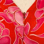 Natori Floral Print 1/4 Zipper Front Kimono Maxi Dress Size S Photo 2